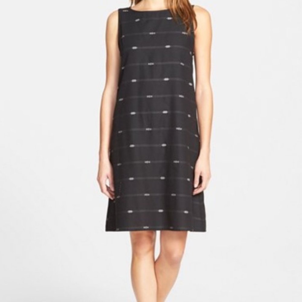 Eileen Fisher Nomadic Bateau Neck Shift Dress (PP)